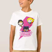 Chibi Justice League Pink Lightning T-shirt (Voorkant)