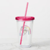 Chibi Justice League Rainbow 2 Acryl Drinkbeker (Achterkant)