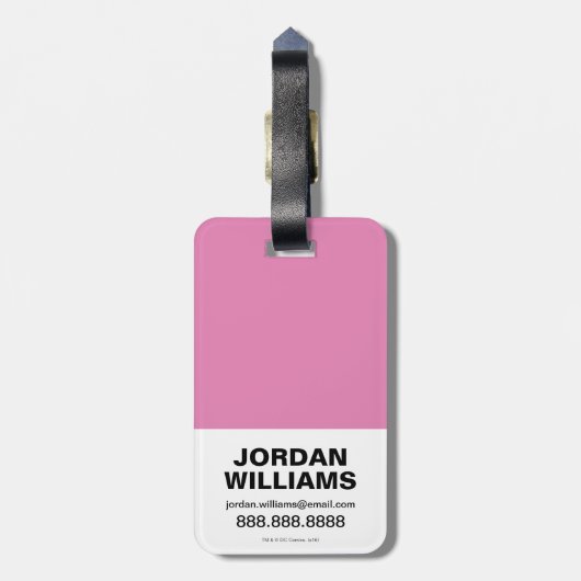 Chibi Justice League Rainbow Bagagelabel (Achterkant verticaal)