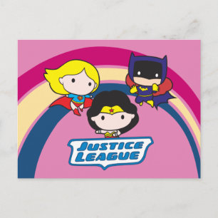 Chibi Justice League Rainbow Briefkaart