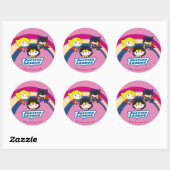 Chibi Justice League Rainbow Ronde Sticker (Vel)