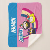 Chibi Justice League Rainbow Sherpa Deken (Voorkant)