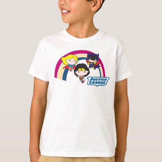 Chibi Justice League Rainbow T-shirt (Voorkant)