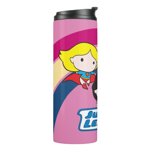 Chibi Justice League Rainbow Thermosbeker (Gedraaid links)