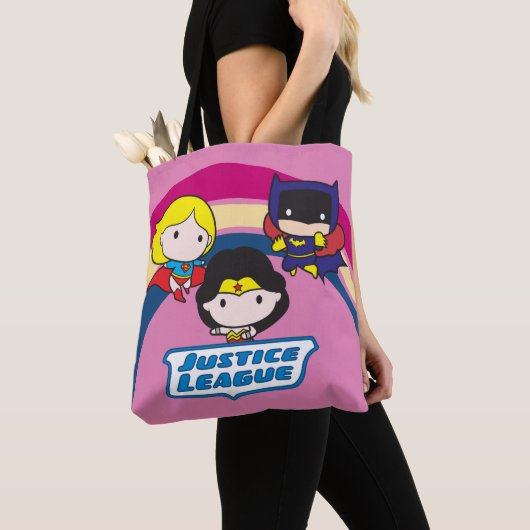 Chibi Justice League Rainbow Tote Bag (Dichtbij)