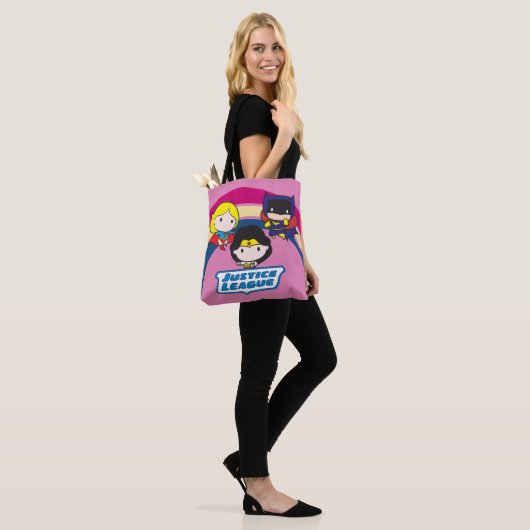 Chibi Justice League Rainbow Tote Bag (Op model)
