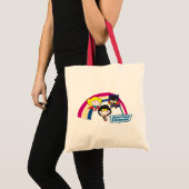 Chibi Justice League Rainbow Tote Bag (Voorkant (product))