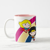 Chibi Justice League Rainbow Tweekleurige Koffiemok (Links)
