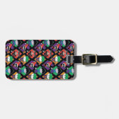 Chibi Justice League Villain Pattern Bagagelabel (Voorkant horizontaal)