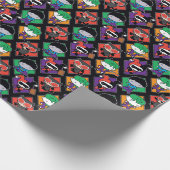 Chibi Justice League Villain Pattern Cadeaupapier (Hoek)