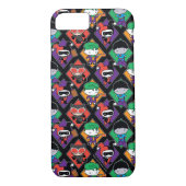 Chibi Justice League Villain Pattern Case-Mate iPhone Case (Achterkant)