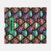 Chibi Justice League Villain Pattern Fleece Deken (Voorkant (Horizontaal))