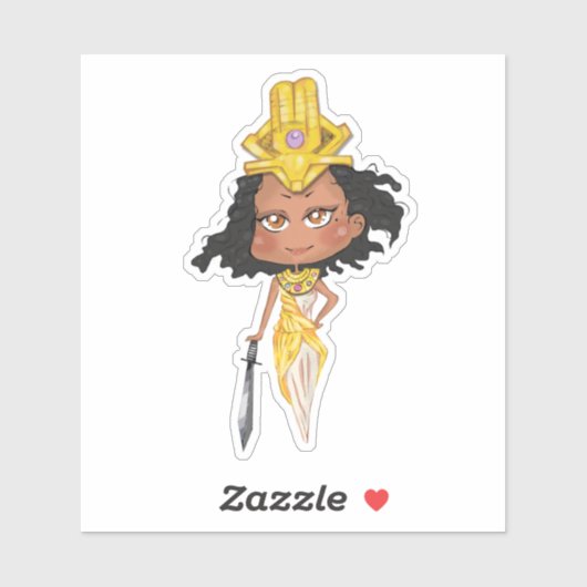 Chibi Kandaka Krijger  Sticker (Vel)