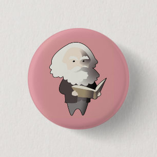 Chibi Karl Marx Ronde Button 3,2 Cm