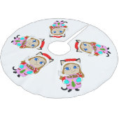 chibi kat meisje kerstboom rok (Gekanteld)