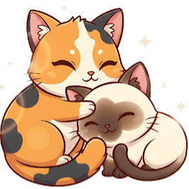 Chibi Kat Slapende – Calico & Siamese Slapen Samen Tote Bag