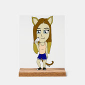 Chibi Katgirl Acryl Bord (Voorkant)
