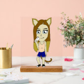 Chibi Katgirl Acryl Bord (Huwelijk)
