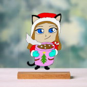 chibi katgirl acryl bord (Neutraal)