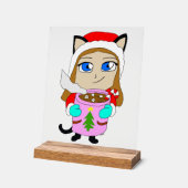 chibi katgirl acryl bord (Hoek)