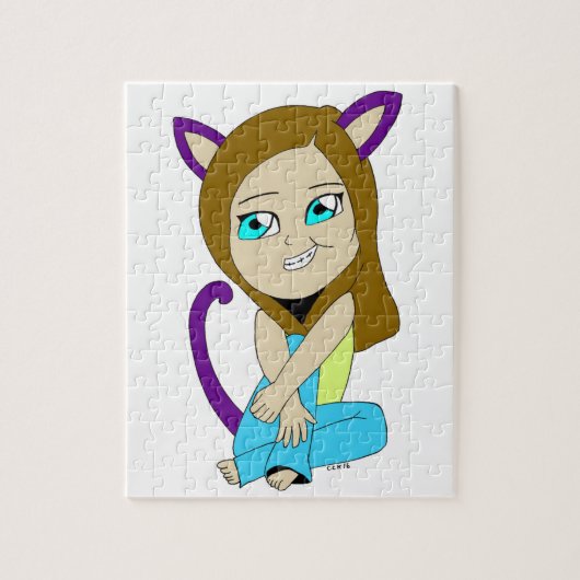 chibi katgirl legpuzzel (Verticaal)