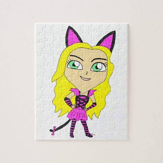 chibi katgirl legpuzzel (Verticaal)