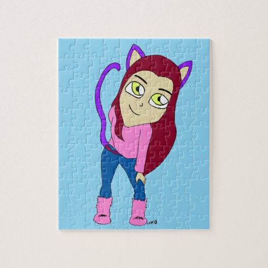 chibi katgirl legpuzzel (Verticaal)