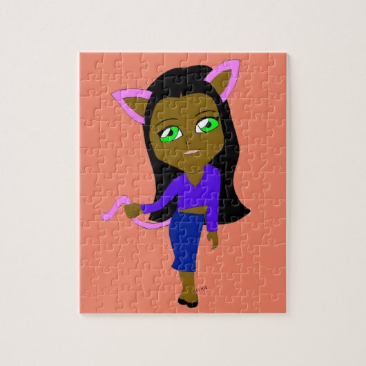 chibi katgirl legpuzzel (Verticaal)