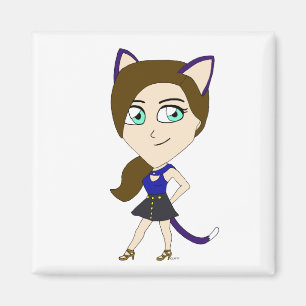 chibi katgirl magneet