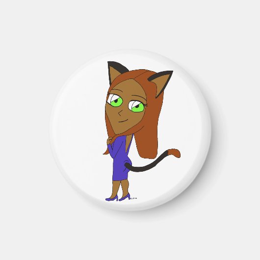 chibi katgirl magneet (Voorkant)