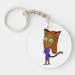 chibi katgirl sleutelhanger