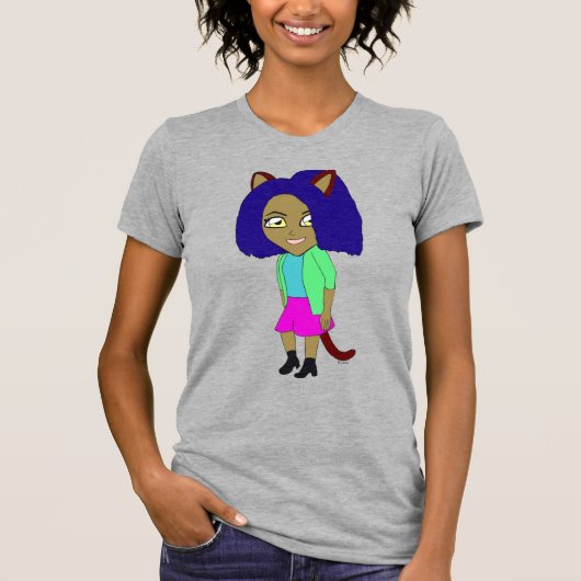 chibi katgirl t-shirt (Voorkant)