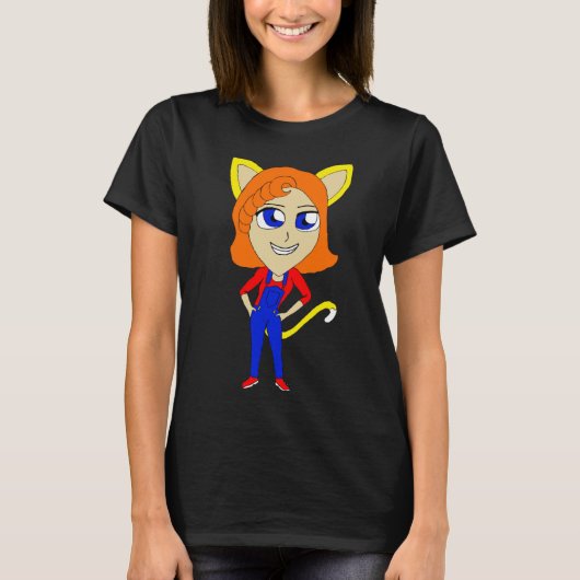 chibi katgirl   t-shirt (Voorkant)