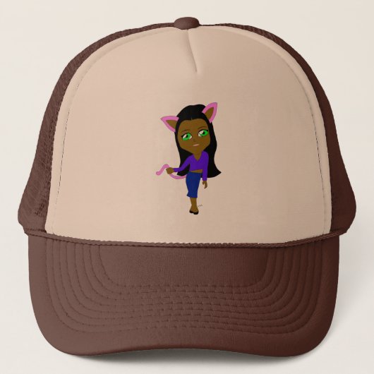chibi katgirl trucker pet (Voorkant)