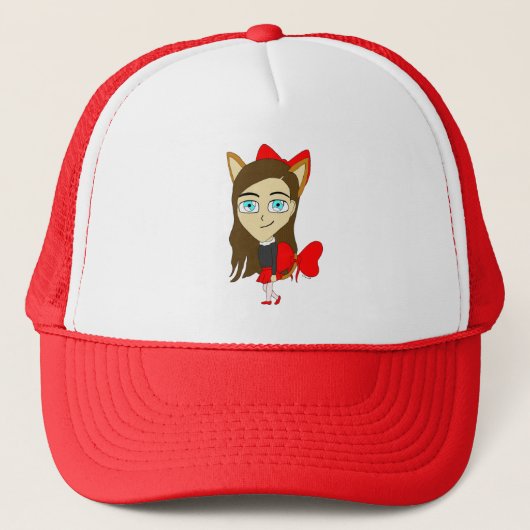 chibi katgirl trucker pet (Voorkant)