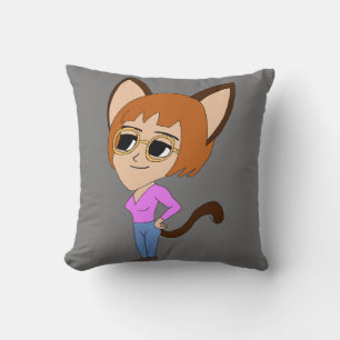 chibi kattester met kussen
