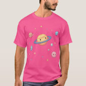 Chibi Kawaii Planeten T-shirt (Voorkant)