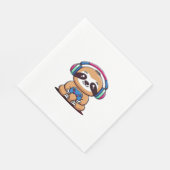 Chibi Kawaii Sloth Gamer - Schattige grappig dier  Servet (Hoek)