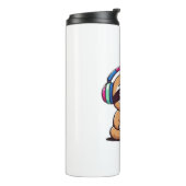 Chibi Kawaii Sloth Gamer - Schattige grappig dier Thermosbeker (Gedraaid links)