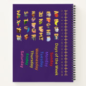 Chibi Kawaii Sloth Naam School Grade Leermiddelen Notitieboek (Achterkant)