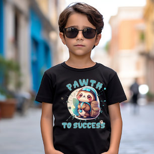 Chibi Kawaii Sloth Naam School Jaar op Terug T-shirt