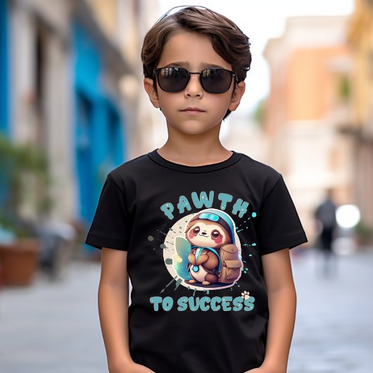 Chibi Kawaii Sloth Naam School Jaar op Terug T-shirt