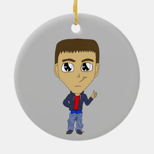 chibi keramisch ornament (Achterkant)