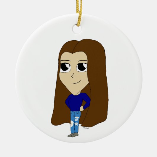 chibi keramisch ornament (Voorkant)