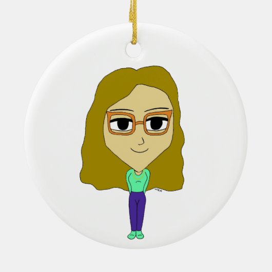 chibi keramisch ornament (Achterkant)