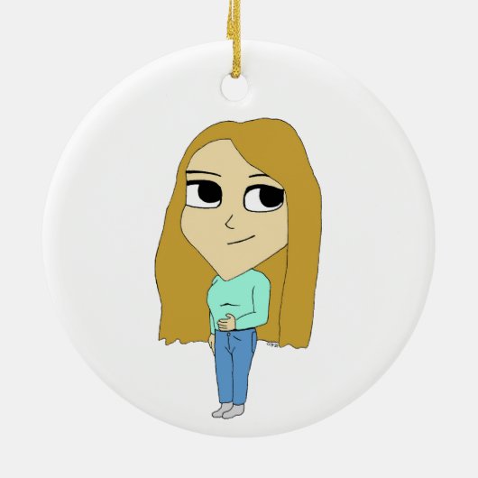 chibi keramisch ornament (Achterkant)