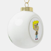chibi keramische bal ornament (Links)