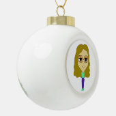 chibi keramische bal ornament (Links)