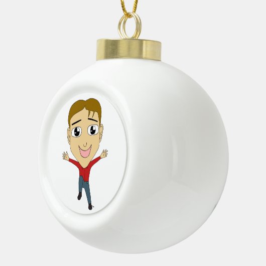 chibi keramische bal ornament (Rechts)