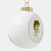 chibi keramische bal ornament (Links)